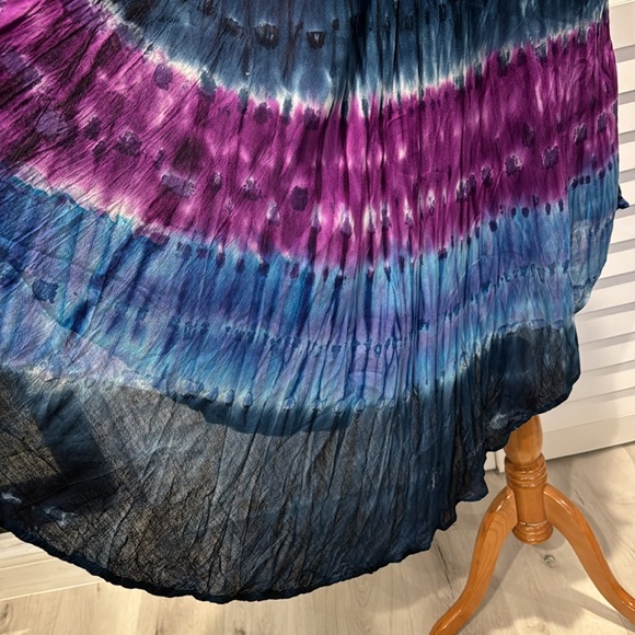 Just Love NWT embroidered Tie Die Dress/ Cover up flowy and very soft. - Picture 8 of 10